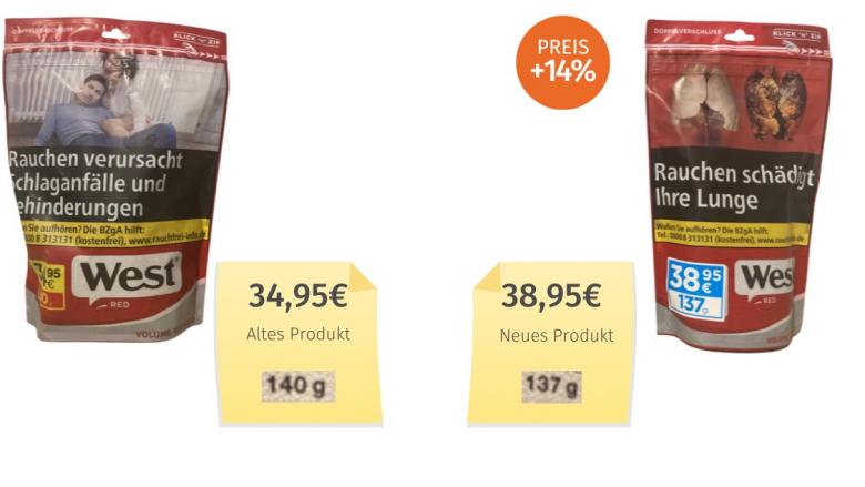West Red Tabak (2024) Alt-Neu-Vergleich