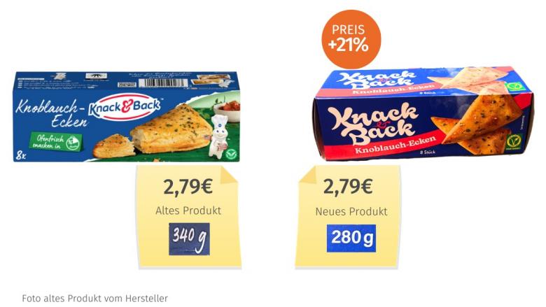 Knack & Back Knoblauch-Ecken (2023) Alt-Neu-Vergleich