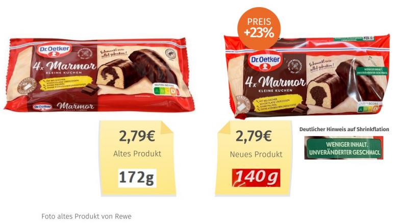 Dr. Oetker Marmor Kleine Kuchen (2025) Alt-Neu-Vergleich
