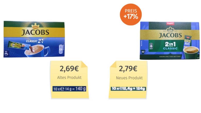 Jacobs 2in1 Kaffeesticks (2025) Alt-Neu-Vergleich