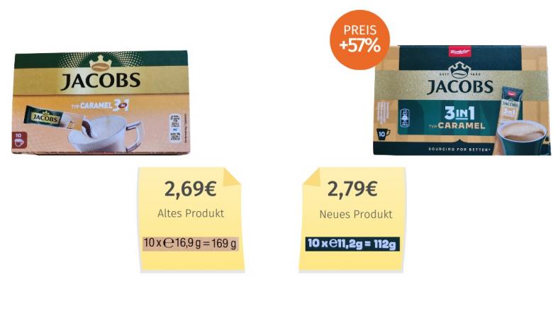 Jacobs 3in1 Kaffeesticks Caramel (2025) Alt-Neu-Vergleich 