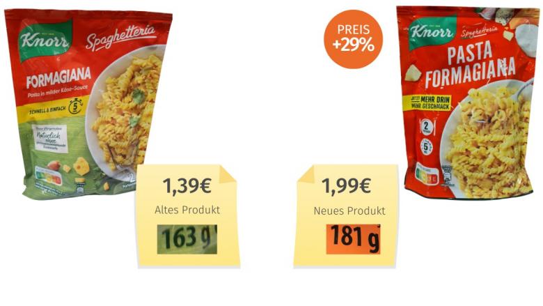 Knorr Pasta Formagiana (2025) Alt-Neu-Vergleich