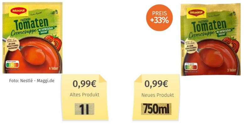 Maggi rustikale Tomatencremesuppe (2025) Alt-Neu-Vergleich