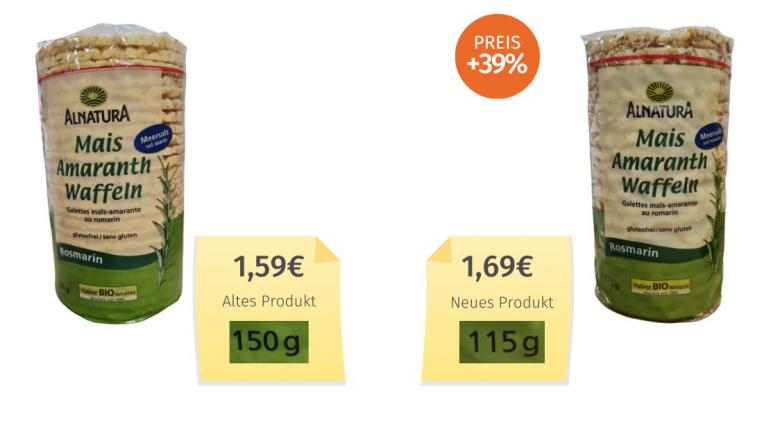Alnatura Mais Amaranth Waffeln (2025) Alt-Neu-Vergleich