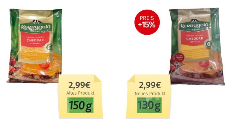 Kerrygold Cheddar Herzhaft (2025) Alt-Neu-Vergleich