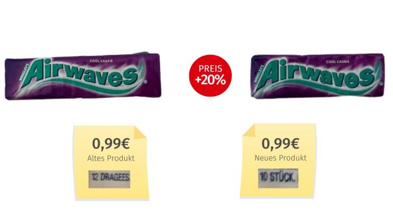 Mogelpackung: Airwaves Cool Cassis (2025) Alt-Neu-Vergleich