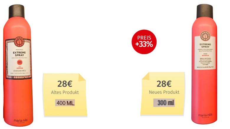 Mogelpackung: Maria Nila Extreme Spray (2025) Alt-Neu-Vergleich