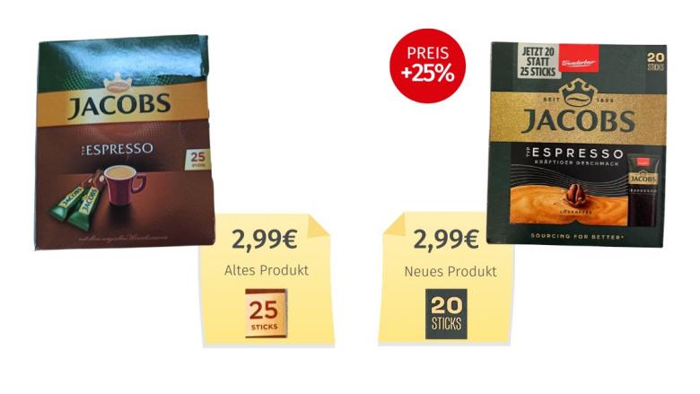 Jacobs Espresso Sticks (2026) Alt-Neu-Vergleich