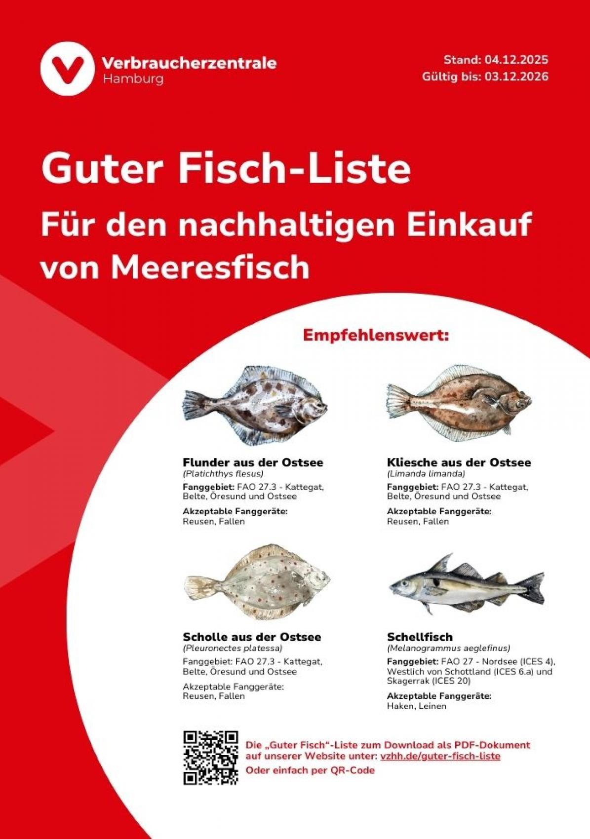 Erste Seite der Guter Fisch-Liste (2025/2026)